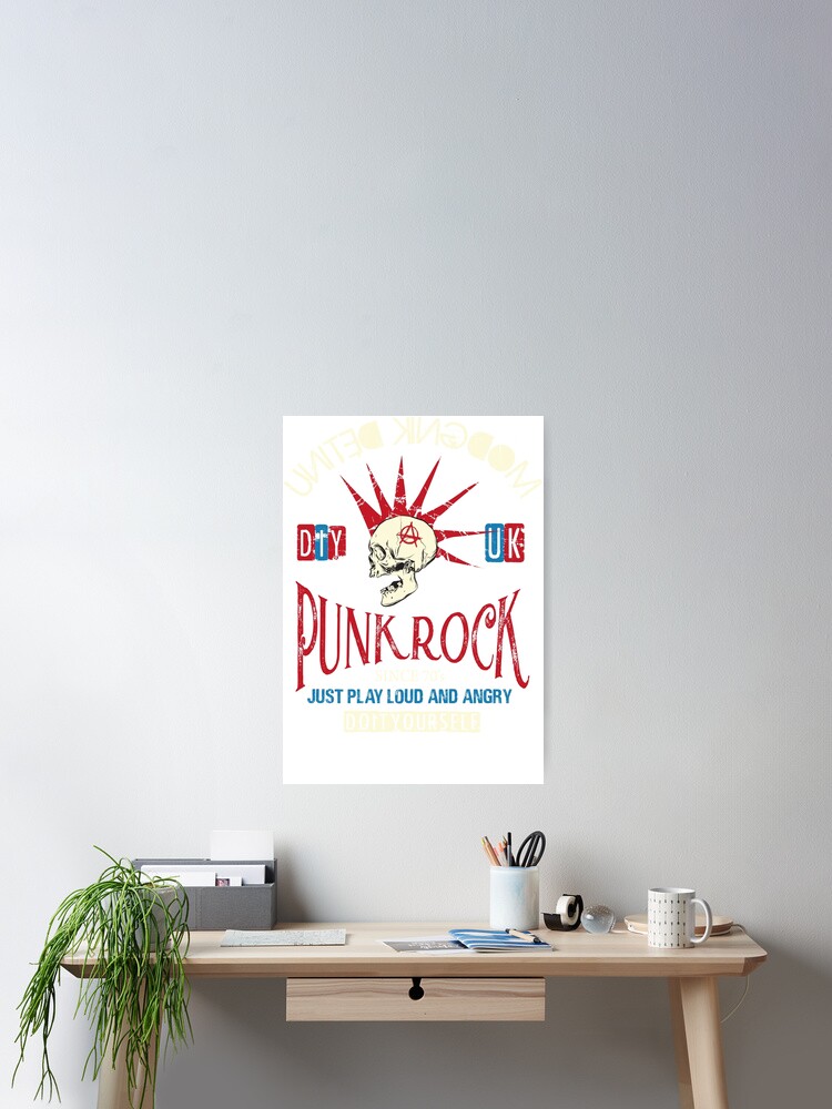 Punk Rock, DIY, UK, United Kingdom stamp , T- shirt. | Poster