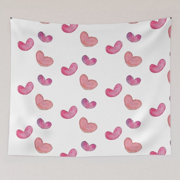 Item preview, Three pink scribbled hearts designed and sold by AcornDesign.