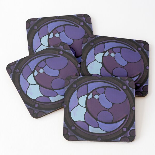 Item preview, Stained glass moon designed and sold by SpectrumShine.