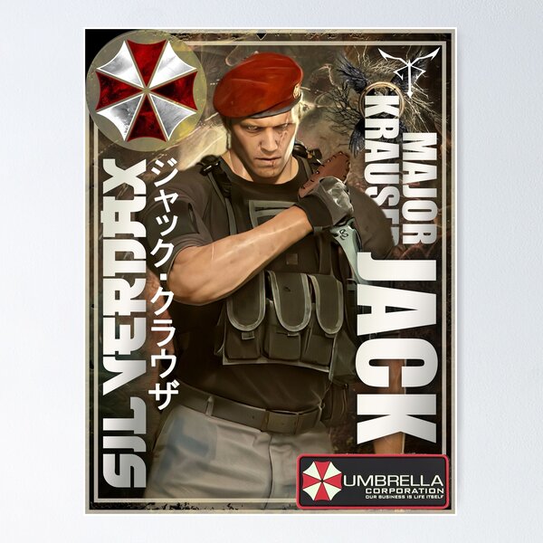Artikel-Vorschau von Resident Evil Jack Krauser Klassische Retro-Gaming-Kunst, designt und verkauft von Back2Collage.