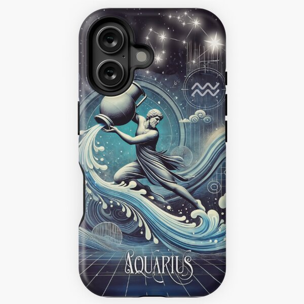 Vista previa del artículo con la obra «signo del zodiaco, constelación de Acuario», diseñado y vendido por PitiBirdDesigns.