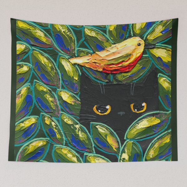 Item preview, Birb Watching Cat 6 designed and sold by KilkennyCat Art.