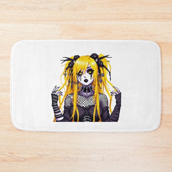 Item preview, Yellow Haired Goth Girl, Pixelart designed and sold by Luvrr Pixels.