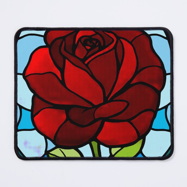 Item preview, Stained glass rose designed and sold by SpectrumShine.