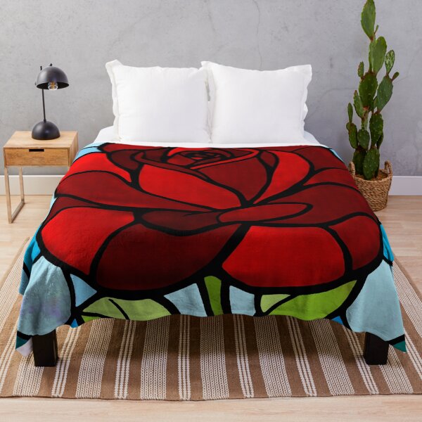 Item preview, Stained glass rose designed and sold by SpectrumShine.