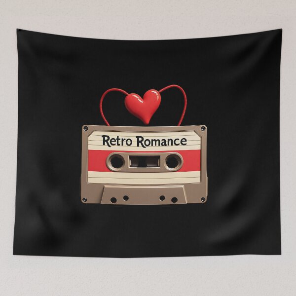 Item preview, Retro Romance Mixtape – Vintage Cassette with Heart designed and sold by Itsheartshop.