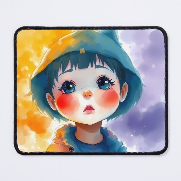 Item preview, Watercolors Kawaii Characters Magical Settings Cute Art Colors designed and sold by ART ATTACK ZONE.