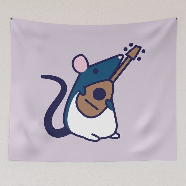 Item preview, rat playing the mandolin! designed and sold by HayItsNay.