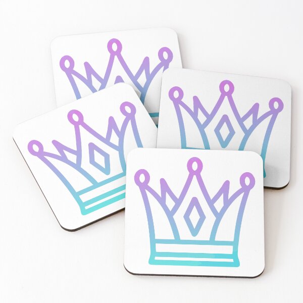 Item preview, Gradient Crown Design with Purple to Blue Transition on Black designed and sold by Creative88Art.