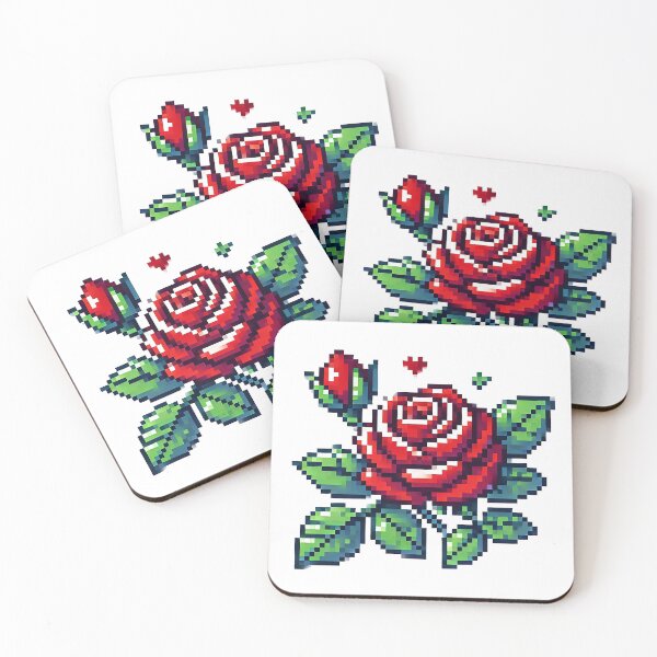 Item preview, Red Rose, Pixelart designed and sold by Luvrr Pixels.