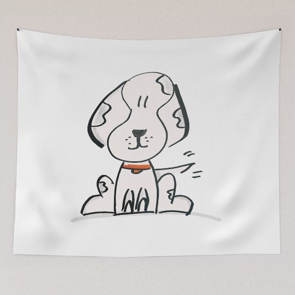Item preview, Hand drawing of happy Puppy Hand drawn  designed and sold by The Art of Kkatarynka.