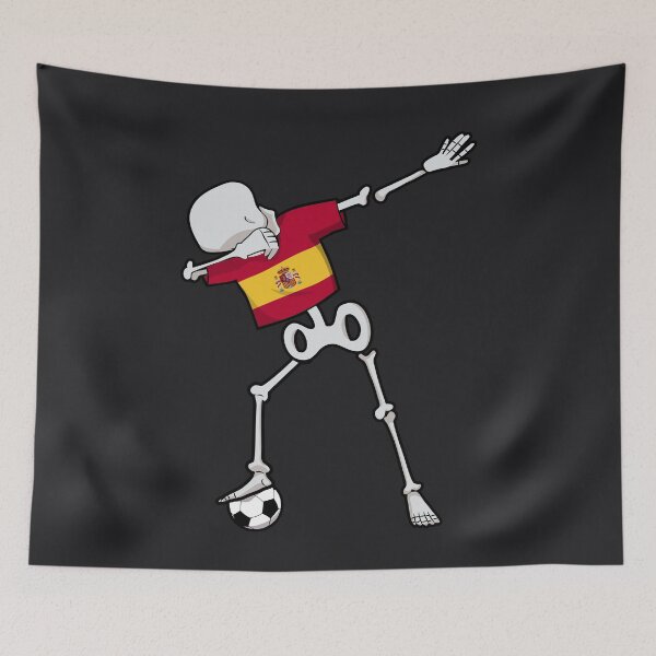 Item preview, Dabbing Soccer Football Skeleton Spain designed and sold by melsens.