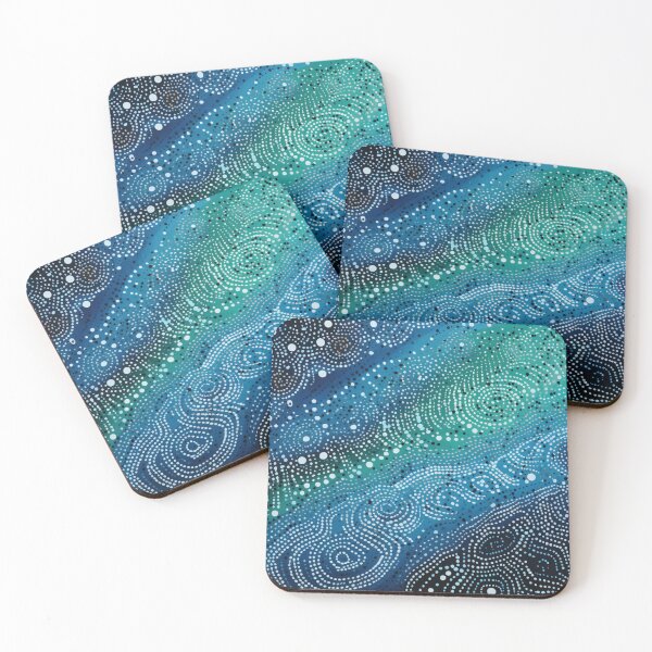 Item preview, Aboriginal Inspired Dot Art - With The Beauty Of The Ocean designed and sold by GrinGalore.