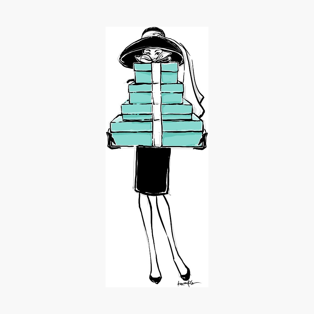 Audrey Hepburn Inspired Fashion Illustration Poster