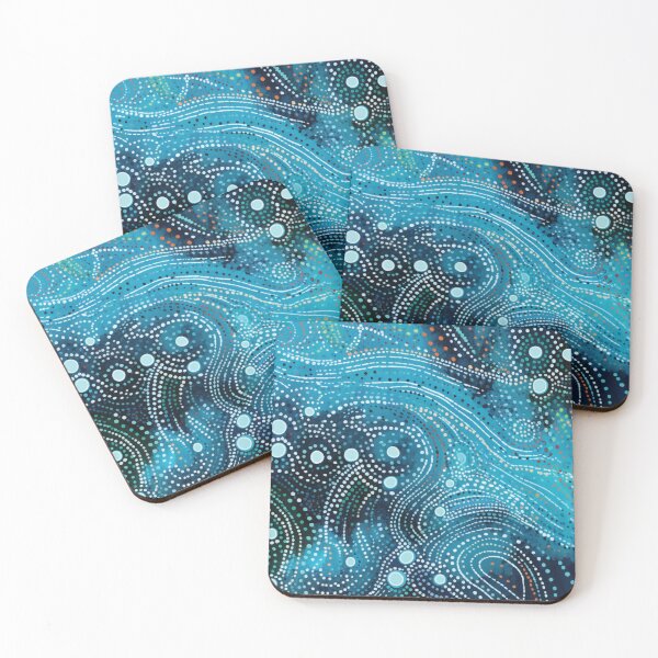 Item preview, Aboriginal Inspired Dot Art - Ocean Beauty designed and sold by GrinGalore.