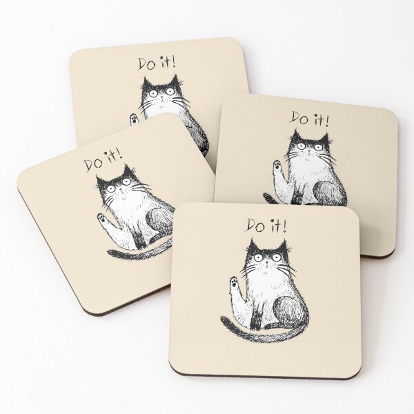 Item preview, Hand drawn funny cats - do it designed and sold by Makitsu Neko.