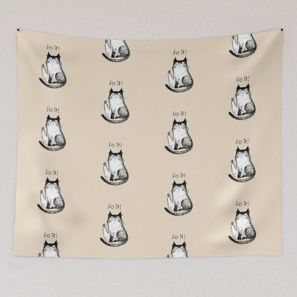 Item preview, Hand drawn funny cats - do it designed and sold by Makitsu Neko.