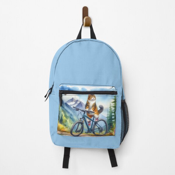 Item preview, Cat with Bicycle Mountains Ride designed and sold by ArtUnova.