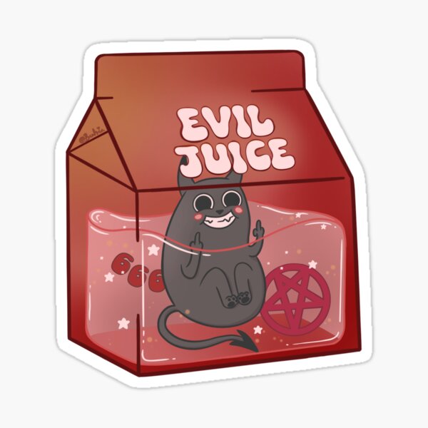 Evil Juice (Devil Cat) Sticker