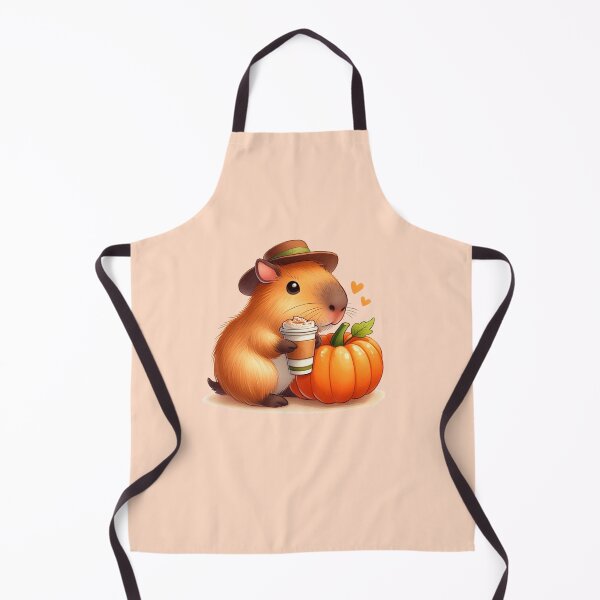 Item preview, Capybara in gentleman`s hat and pumpkin cappuccino designed and sold by MariPon.