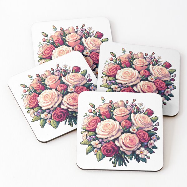 Item preview, Pink Flower Bouquet, Pixelart designed and sold by Luvrr Pixels.