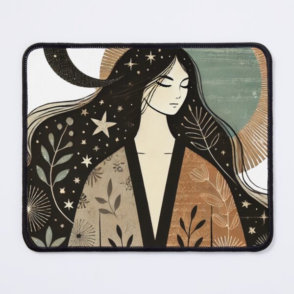 Item preview, Celestial Goddess - Moon and Stars Art designed and sold by EllsLittleStore.