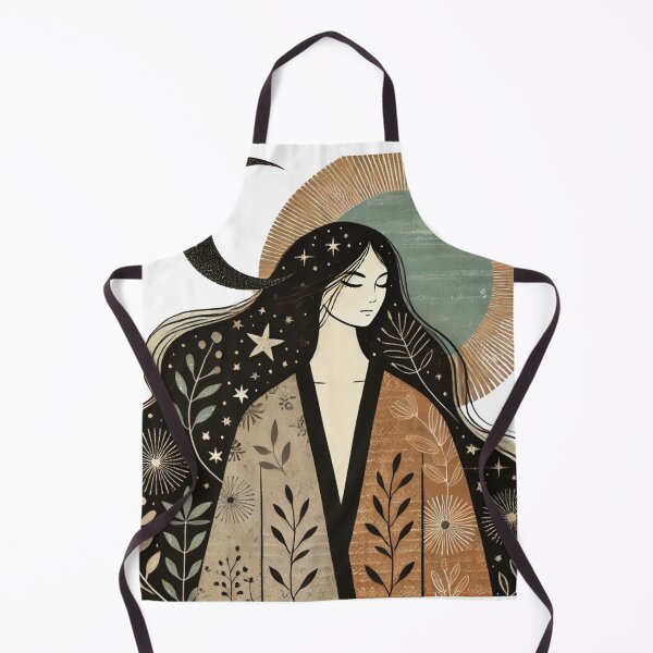 Item preview, Celestial Goddess - Moon and Stars Art designed and sold by EllsLittleStore.