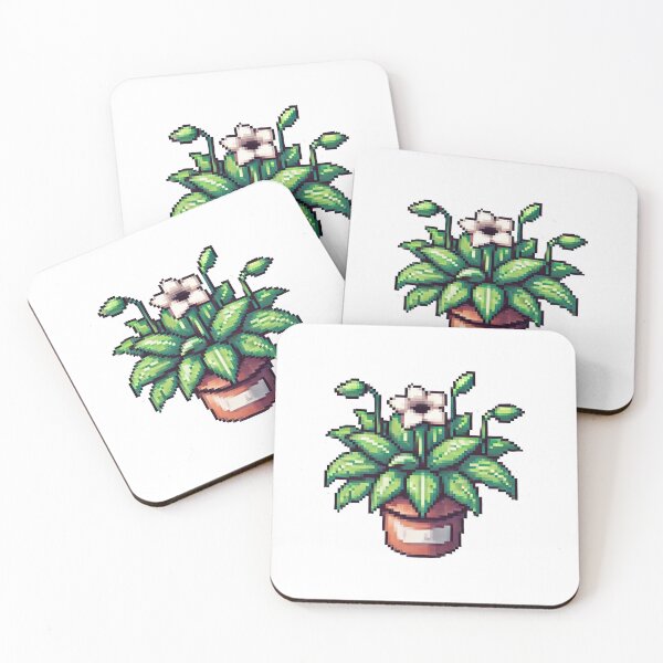 Artikelvorschau, Blumentopf, Pixelart entworfen und verkauft von Luvrr Pixels.