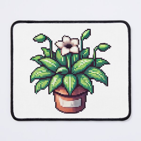 Artikelvorschau, Blumentopf, Pixelart entworfen und verkauft von Luvrr Pixels.