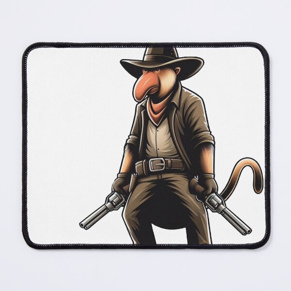 Item preview, Proboscis monkey with a gun as a gunslinger from the wild west designed and sold by Wild-way Art.