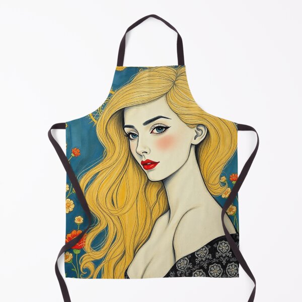 Artikelvorschau, Schöne blonde Dame Illustration inspiriert von Gustav Klimt entworfen und verkauft von Vintage Designs +.