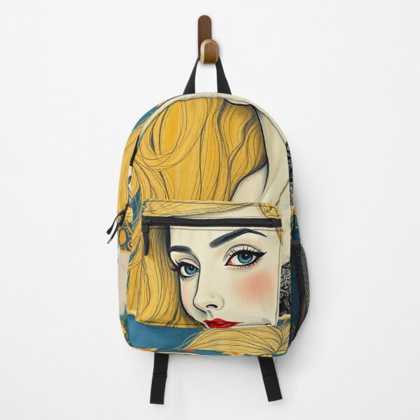 Item preview, Beautiful blonde lady illustration inspired by Gustav Klimt designed and sold by Vintage Designs +.