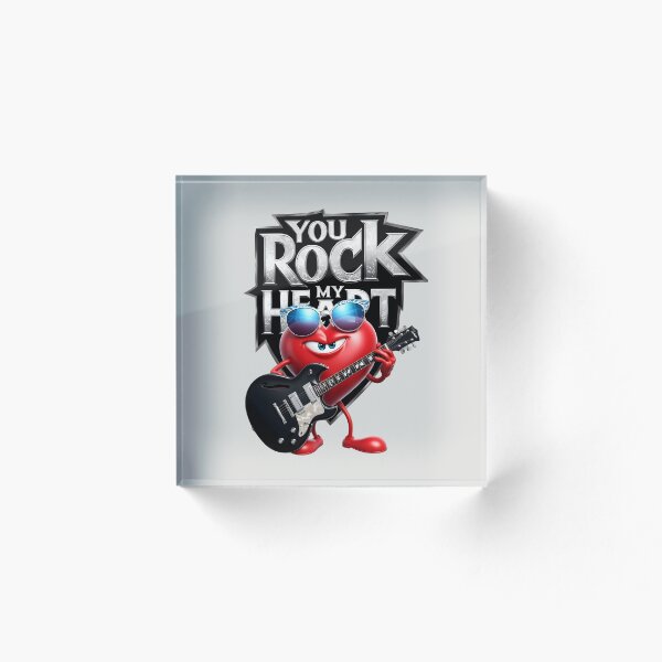 Artikelvorschau, You Rock My Heart - Lustiges Valentinstag-Design von LaLi Designs entworfen und verkauft von LaLi-Designs.