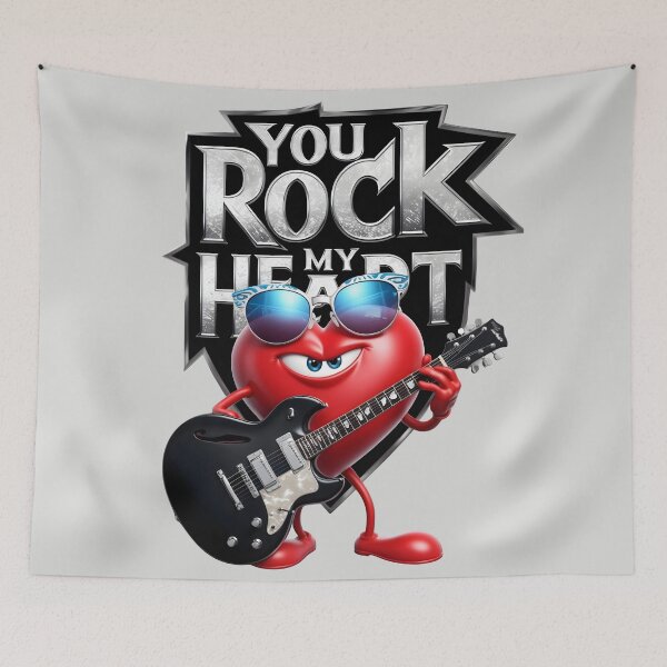 Item preview, You Rock My Heart - Fun Valentine's Day Design by LaLi Designs designed and sold by LaLi-Designs.