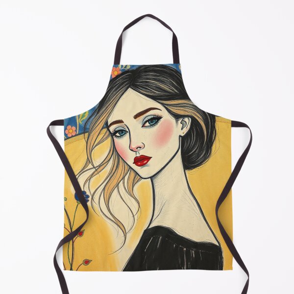 Artikelvorschau, Schöne blonde Dame Illustration inspiriert von Gustav Klimt entworfen und verkauft von Vintage Designs +.