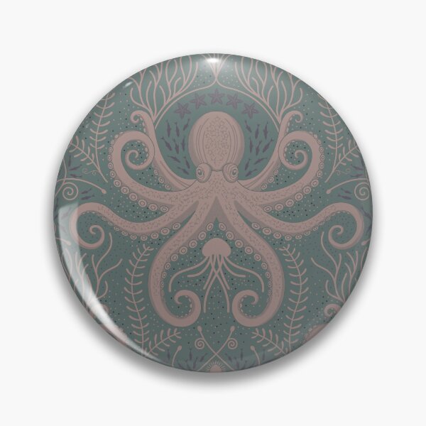 Item preview, Nautical Baroque - Mint [Octopus] designed and sold by Carina Parry Studios.