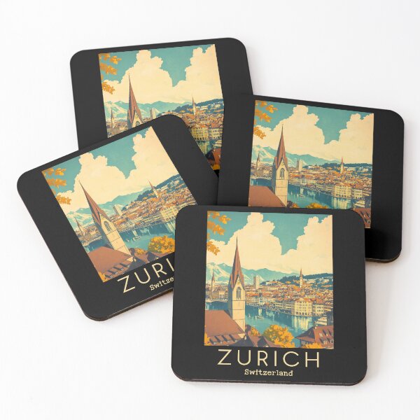 Item preview, A Vintage Travel Illustration of Zurich - Switzerland  designed and sold by GoodOldVintage.