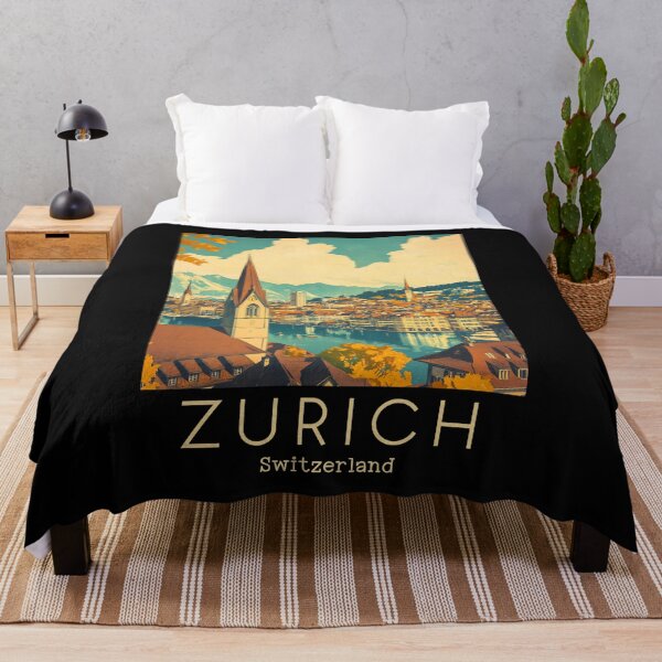 Item preview, A Vintage Travel Illustration of Zurich - Switzerland  designed and sold by GoodOldVintage.