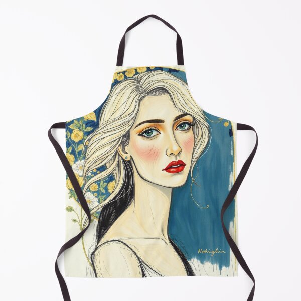 Artikelvorschau, Schöne blonde Dame Illustration inspiriert von Gustav Klimt entworfen und verkauft von Vintage Designs +.