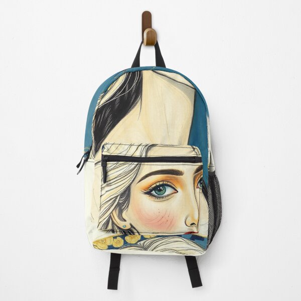 Item preview, Beautiful blonde haired lady illustration inspired by Gustav Klimt designed and sold by Vintage Designs +.
