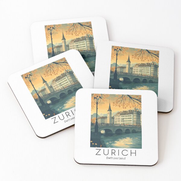 Item preview, A Vintage Travel Illustration of Zurich - Switzerland  designed and sold by GoodOldVintage.