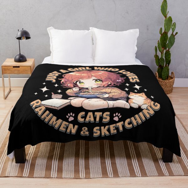 Item preview, Just a Girl who loves cats, ramen and sketching designed and sold by SpecialtiesShop.