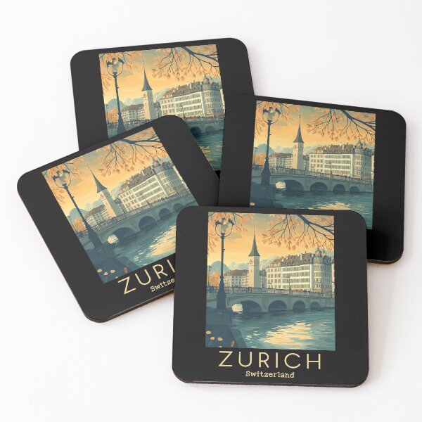 Item preview, A Vintage Travel Illustration of Zurich - Switzerland  designed and sold by GoodOldVintage.