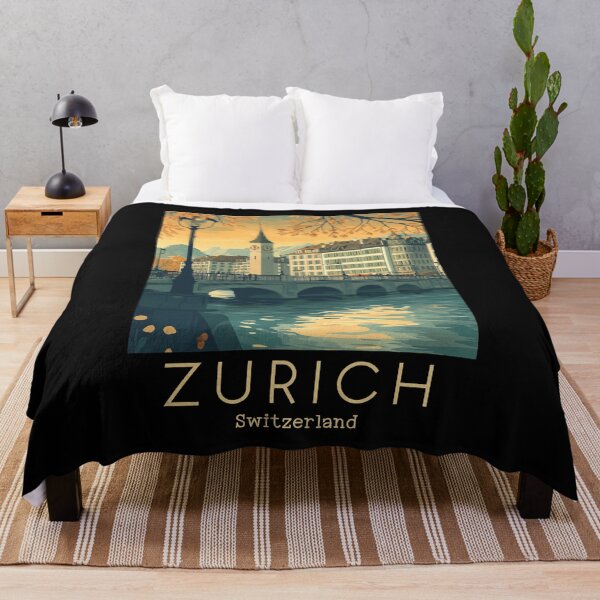Item preview, A Vintage Travel Illustration of Zurich - Switzerland  designed and sold by GoodOldVintage.