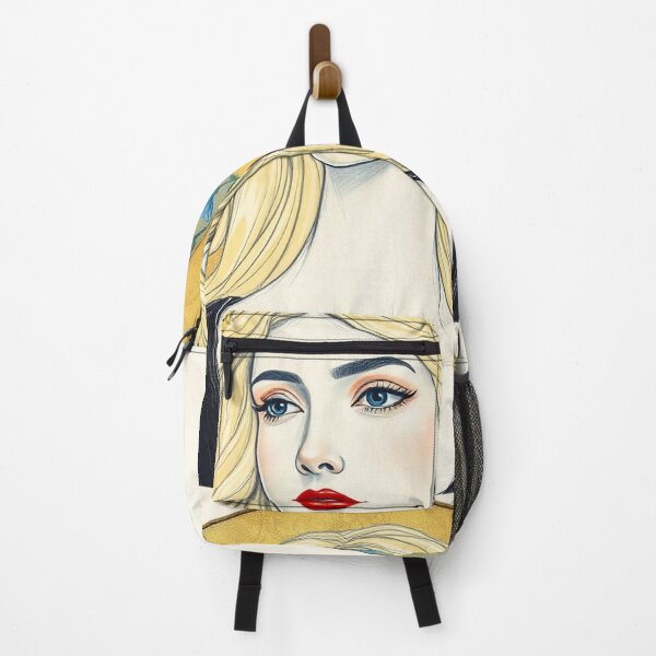 Item preview, Beautiful blonde haired lady illustration inspired by Gustav Klimt designed and sold by Vintage Designs +.
