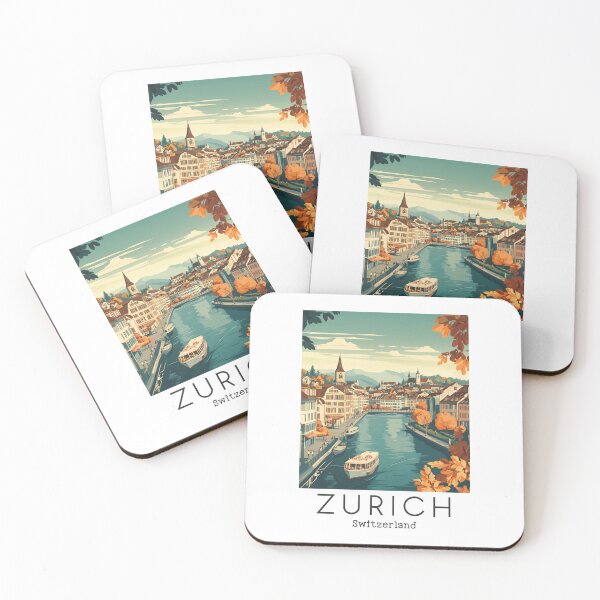 Item preview, A Vintage Travel Illustration of Zurich - Switzerland  designed and sold by GoodOldVintage.