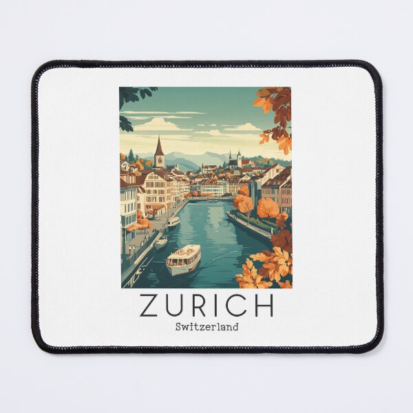 Item preview, A Vintage Travel Illustration of Zurich - Switzerland  designed and sold by GoodOldVintage.