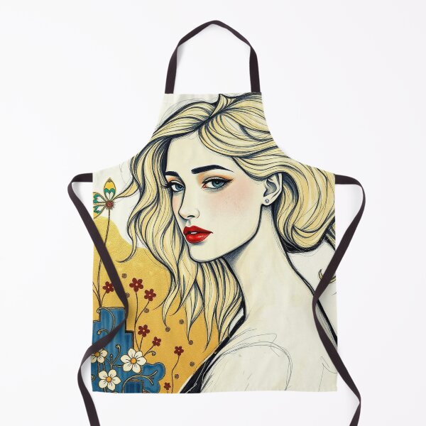 Artikelvorschau, Schöne blonde Dame Illustration inspiriert von Gustav Klimt entworfen und verkauft von Vintage Designs +.