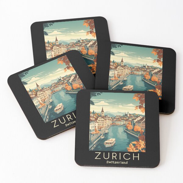 Item preview, A Vintage Travel Illustration of Zurich - Switzerland  designed and sold by GoodOldVintage.
