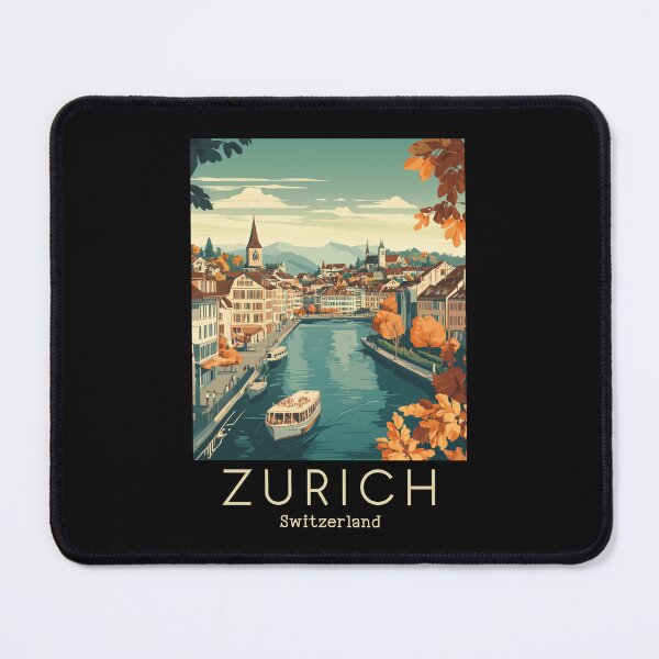 Artikelvorschau, Eine Vintage-Reiseillustration von Zürich - Schweiz entworfen und verkauft von GoodOldVintage.